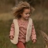 Bruinroze t-shirt met bloemetjes - T-shirt long sleeves safari bloom deep pink